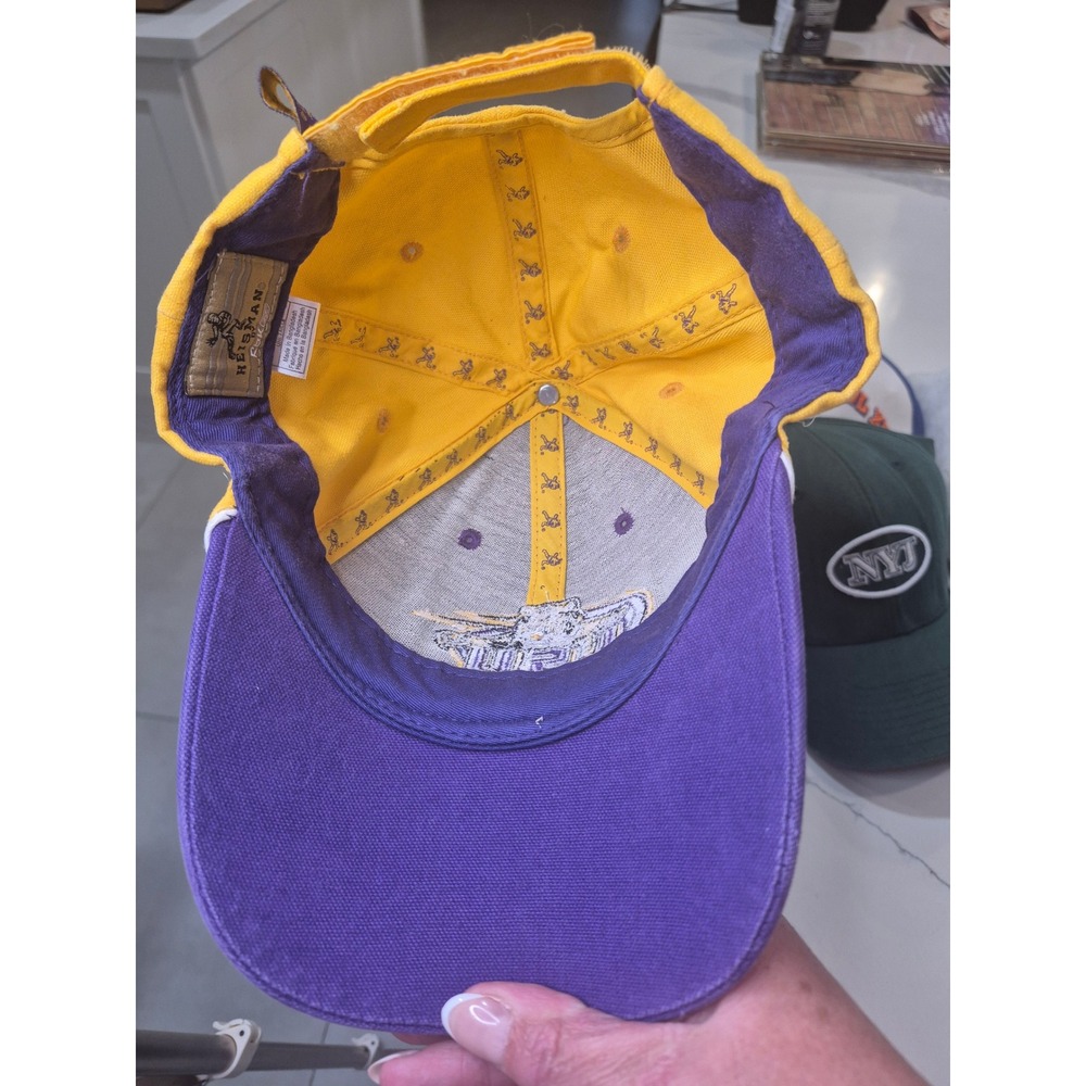 LSU Tigers Meyer The Hatter Hat‎ Cap Purple Yellow Adjustable Heisman - Picture 4 of 6